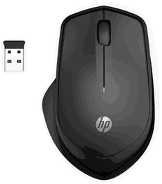 HP 19U64AA#ABB Souris Silent 280M Filaire USB, Boutons Silencieux, Noir