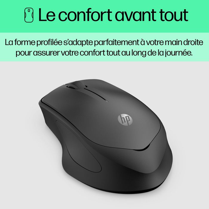 HP Souris Sans Fil Silent 280M - Clics Silencieux, Autonomie 18 Mois, Ergonomique, Bluetooth pour Ordinateur Portable et PC