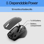 HP Souris Sans Fil Silent 280M - Clics Silencieux, Autonomie 18 Mois, Ergonomique, Bluetooth pour Ordinateur Portable et PC