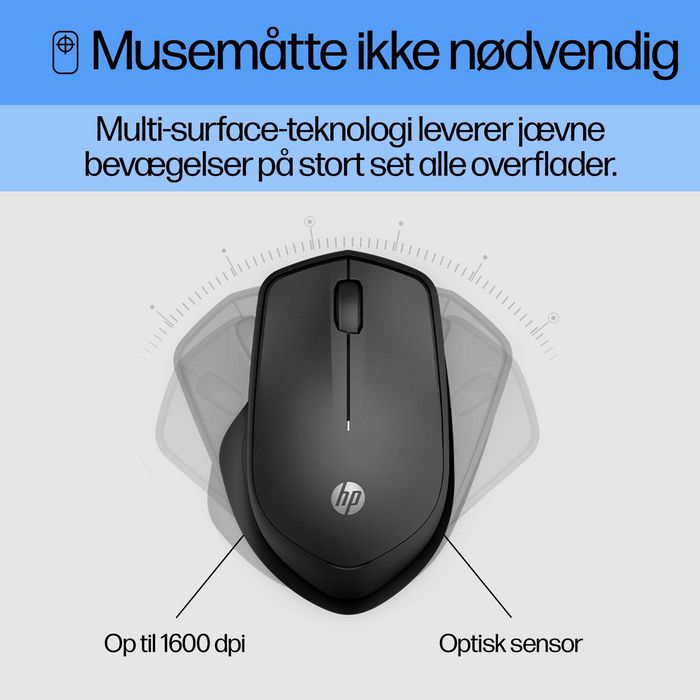 HP Souris Sans Fil Silent 280M - Clics Silencieux, Autonomie 18 Mois, Ergonomique, Bluetooth pour Ordinateur Portable et PC