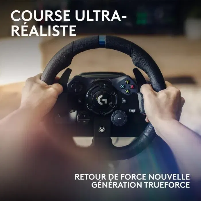 Logitech G Volant de Course G923 avec Pédales - Compatible Xbox Series X/S, One et PC - Technologie TRUEFORCE Logitech G Volant de Course G923 avec Pédales - Compatible Xbox Series X/S, One et PC - Technologie TRUEFORCE
