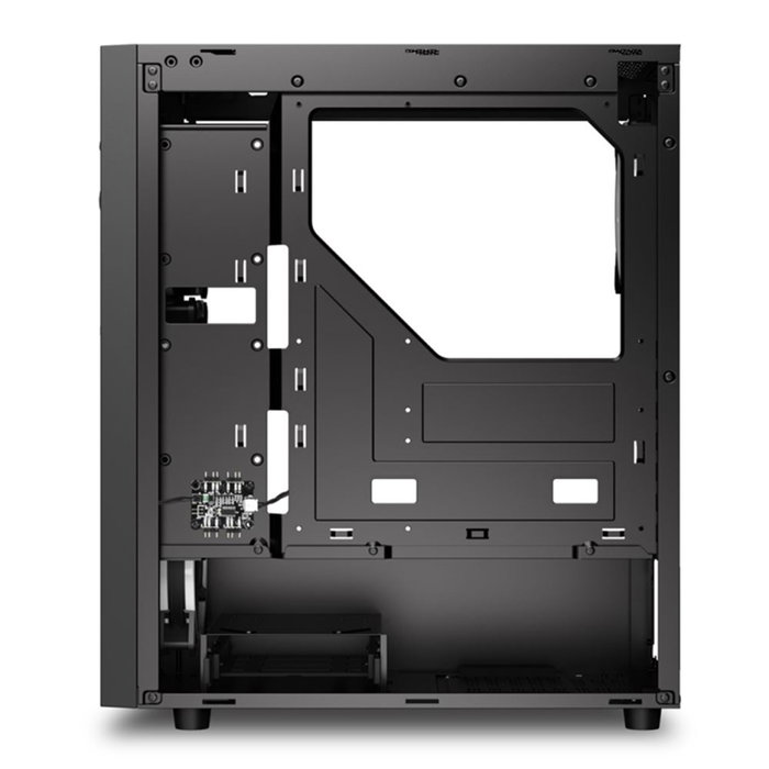 Sharkoon Wave ATX Boîtier PC Gaming Bureau Noir RGB Ventilateurs 120mm USB 3.2 Verre Trempé