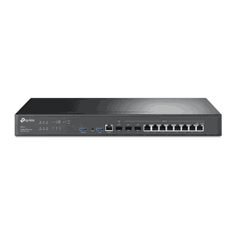 TP-LINK Router Gigabit 10G VPN ER8411 Noir - Routeur d'entreprise avec ports SFP+, WiFi 6, PoE+