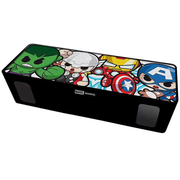 Marvel Avengers - Haut-parleur portable sans fil Bluetooth Vengadores, 10W RMS, batterie 2000mAh, USB, AUX, microSD, mains libres