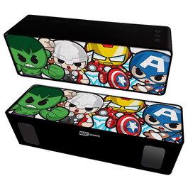 Marvel Avengers - Haut-parleur portable sans fil Bluetooth Vengadores, 10W RMS, batterie 2000mAh, USB, AUX, microSD, mains libres