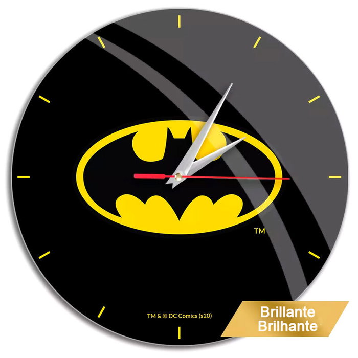 ERT GROUP Horloge murale Batman DC Comics avec cadran réfléchissant - Mécanisme silencieux - Diamètre 30,5 cm - Alimentation par pile AA ERT GROUP Horloge murale Batman DC Comics avec cadran réfléchissant - Mécanisme silencieux - Diamètre 30,5 cm - Alimentation par pile AA