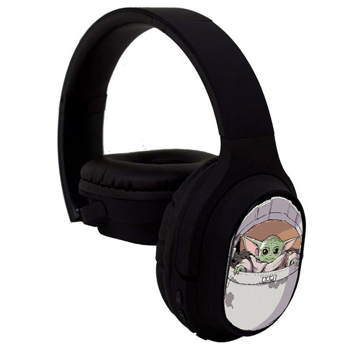 ERT GROUP Casque audio sans fil Bluetooth 5.0 Baby Yoda Mandalorian Star Wars - Pliable, autonomie 8h, micro HD, lecteur MP3 intégré, certifié CE