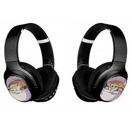 ERT GROUP Casque audio sans fil Bluetooth 5.0 Baby Yoda Mandalorian Star Wars - Pliable, autonomie 8h, micro HD, lecteur MP3 intégré, certifié CE