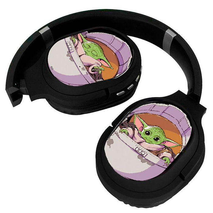 ERT GROUP Casque audio sans fil Bluetooth 5.0 Baby Yoda Mandalorian Star Wars - Pliable, autonomie 8h, micro HD, lecteur MP3 intégré, certifié CE