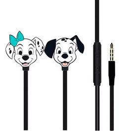 ERT GROUP Écouteurs 101 Dalmatas avec Contrôle Multifonction, Réponse Appels, Jack 3.5mm, Haut-parleur 10mm, Cable 1.2m, Matériau ABS Haut de Gamme