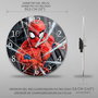 ERT GROUP Horloge murale Spiderman Marvel avec cadran brillant, diamètre 30,5 cm, alimentation par pile AA
