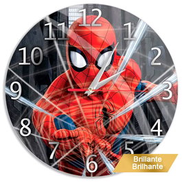 ERT GROUP Horloge murale Spiderman Marvel avec cadran brillant, diamètre 30,5 cm, alimentation par pile AA