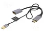 GEMBIRD Adaptateur DisplayPort socle vers HDMI prise avec USB A prise, 0,1 m