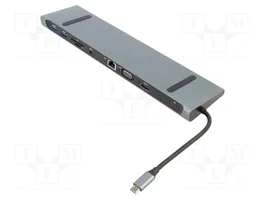 GEMBIRD Hub USB Cablexpert 10 ports gris