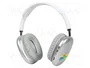 GEMBIRD Casque sans fil blanc avec microphone