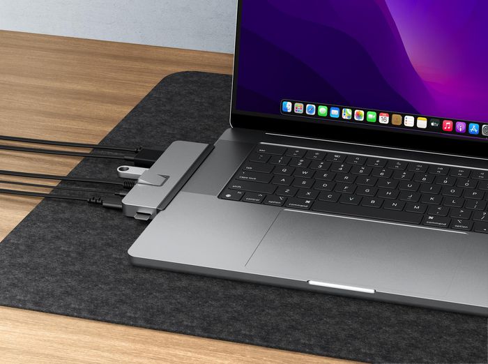 Hyper HyperDrive DUO PRO Hub USB-C 7 Ports avec HDMI 4K 60Hz, Thunderbolt 4, Ethernet Gigabit, USB-A/C, Audio - Compatible MacBook Pro/Air (2016-2021), PC, iPad