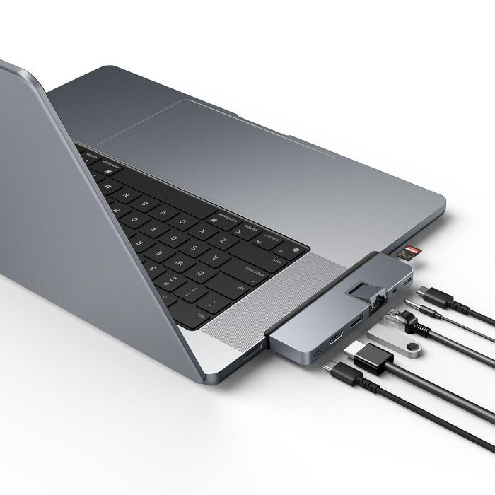 Hyper HyperDrive DUO PRO Hub USB-C 7 Ports avec HDMI 4K 60Hz, Thunderbolt 4, Ethernet Gigabit, USB-A/C, Audio - Compatible MacBook Pro/Air (2016-2021), PC, iPad