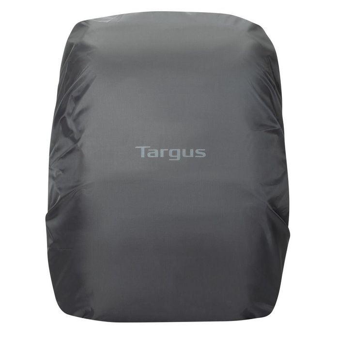 Targus Sagano EcoSmart Travel Backpack pour PC Portable 15.6 Pouces, Noir/Gris, Fabriqué à partir de Bouteilles Recyclées, Protection SafePort, Anti-RFID, Taille: 33 x 19 x 53 cm