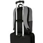 Targus Sagano EcoSmart Travel Backpack pour PC Portable 15.6 Pouces, Noir/Gris, Fabriqué à partir de Bouteilles Recyclées, Protection SafePort, Anti-RFID, Taille: 33 x 19 x 53 cm