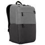 Targus Sagano EcoSmart Travel Backpack pour PC Portable 15.6 Pouces, Noir/Gris, Fabriqué à partir de Bouteilles Recyclées, Protection SafePort, Anti-RFID, Taille: 33 x 19 x 53 cm