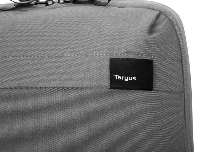 Targus Sagano EcoSmart Travel Backpack pour PC Portable 15.6 Pouces, Noir/Gris, Fabriqué à partir de Bouteilles Recyclées, Protection SafePort, Anti-RFID, Taille: 33 x 19 x 53 cm