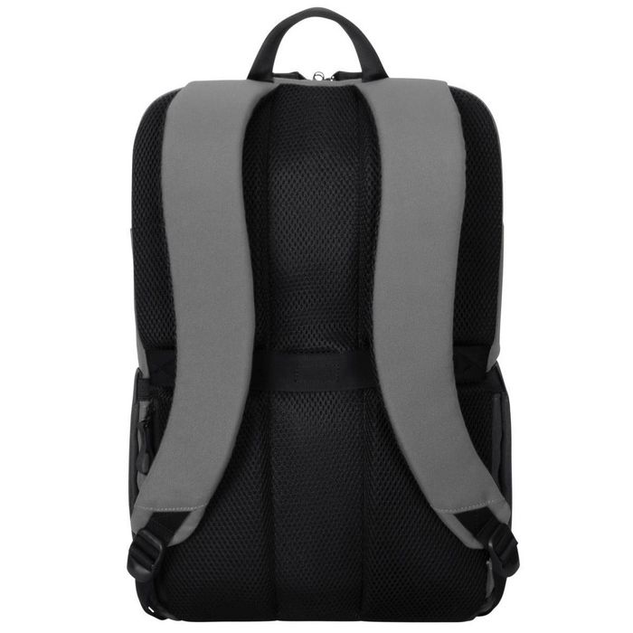 Targus Sagano EcoSmart Travel Backpack pour PC Portable 15.6 Pouces, Noir/Gris, Fabriqué à partir de Bouteilles Recyclées, Protection SafePort, Anti-RFID, Taille: 33 x 19 x 53 cm