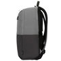 Targus Sagano EcoSmart Travel Backpack pour PC Portable 15.6 Pouces, Noir/Gris, Fabriqué à partir de Bouteilles Recyclées, Protection SafePort, Anti-RFID, Taille: 33 x 19 x 53 cm