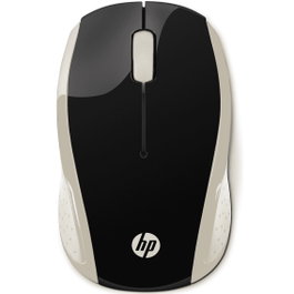 HP Wireless 200 2HU83AA Souris Sans Fil 2.4 GHz Noir et Or Ergonomique