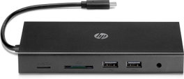 HP Travel USB-C Multi Port Hub - Concentrateur USB-C avec 6 ports (HDMI, VGA, Ethernet RJ45 Gigabit, SD/Micro SD, charge 90W)