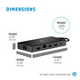 HP Travel USB-C Multi Port Hub - Concentrateur USB-C avec 6 ports (HDMI, VGA, Ethernet RJ45 Gigabit, SD/Micro SD, charge 90W)