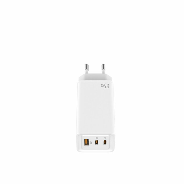Chargeur mural LEOTEC 65W GaN 2 USB-C PD Blanc 65 W Chargeur mural LEOTEC 65W GaN 2 USB-C PD Blanc 65 W