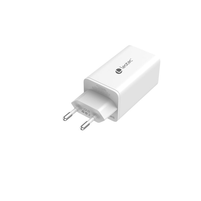 Chargeur mural LEOTEC 65W GaN 2 USB-C PD Blanc 65 W Chargeur mural LEOTEC 65W GaN 2 USB-C PD Blanc 65 W