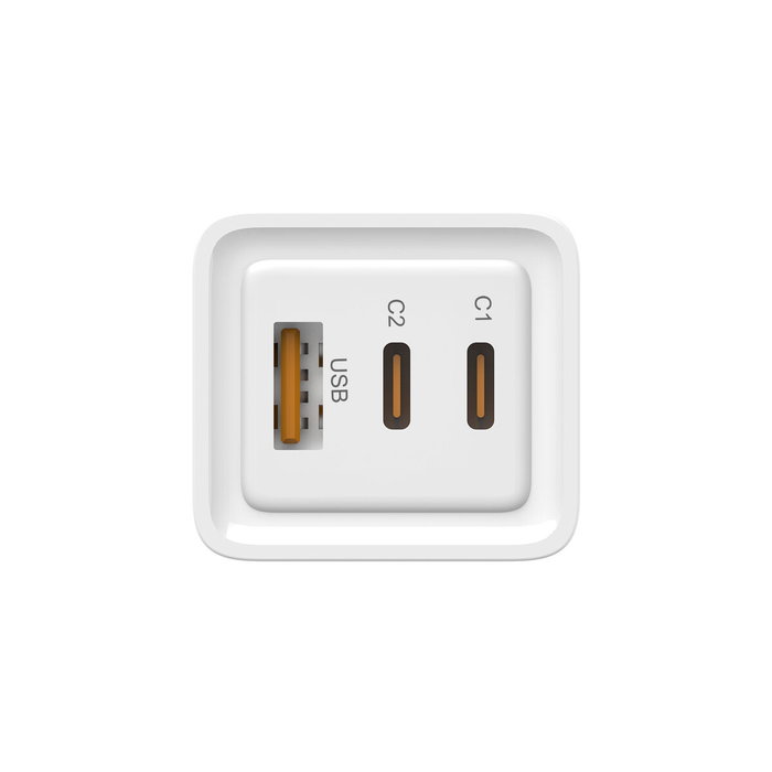 Chargeur mural LEOTEC 65W GaN 2 USB-C PD Blanc 65 W Chargeur mural LEOTEC 65W GaN 2 USB-C PD Blanc 65 W