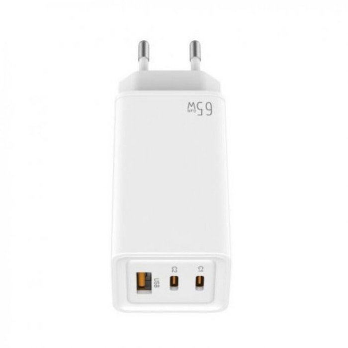 Chargeur mural LEOTEC 65W GaN 2 USB-C PD Blanc 65 W