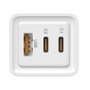 Leotec Chargeur Murale 65W GaN Carte Rapide USB-C PD 2 Ports + USB-A