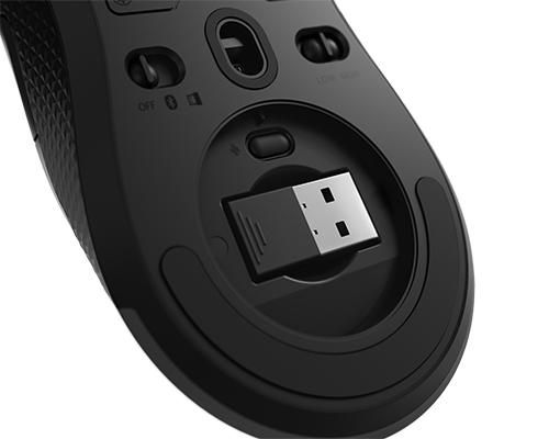 Lenovo Legion M600 - Souris de jeu sans fil ambidextre, autonomie 200h, charge rapide USB-C, capteur 16000 DPI, 9 boutons, 2 zones RGB