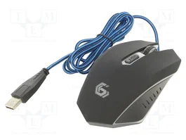GEMBIRD Souris Gaming Ergonomique 2400 DPI Noir et Bleu