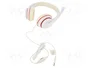 GEMBIRD Écouteurs avec microphone blanc et rouge Jack 3,5mm