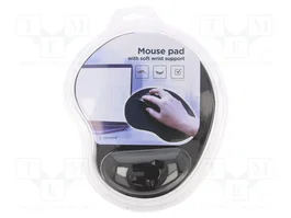 GEMBIRD Support ergonomique en gel noir pour souris et poignet
