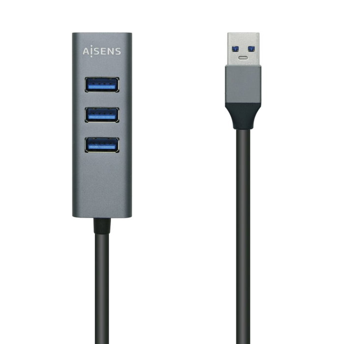 Hub USB Aisens A106-0507 Gris Aluminium (1 Unité) Hub USB Aisens A106-0507 Gris Aluminium (1 Unité)
