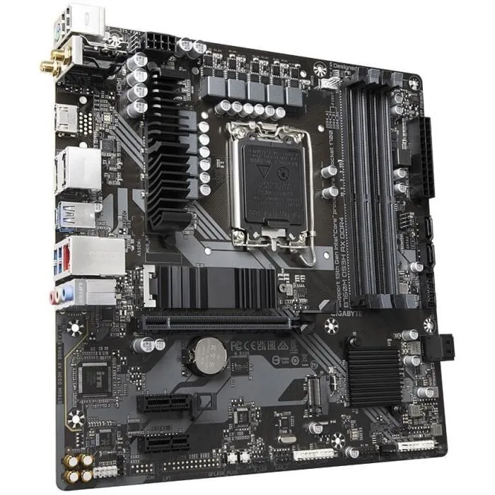 Gigabyte B760M DS3H AX DDR4, Carte mère Micro-ATX, Socket LGA 1700 pour Intel Core i9/i7/i5, WiFi, DDR4 128 Go, ports M.2, SATA, USB Type-C