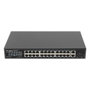 Lanberg Switch 24 Ports Gigabit PoE+ 360W avec 2 Ports Uplink et 2 Slots SFP, Rack 19 Pouces 1U, Non Administrable