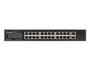 Lanberg Switch 24 Ports Gigabit PoE+ 360W avec 2 Ports Uplink et 2 Slots SFP, Rack 19 Pouces 1U, Non Administrable