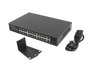 Lanberg Switch 24 Ports Gigabit PoE+ 360W avec 2 Ports Uplink et 2 Slots SFP, Rack 19 Pouces 1U, Non Administrable