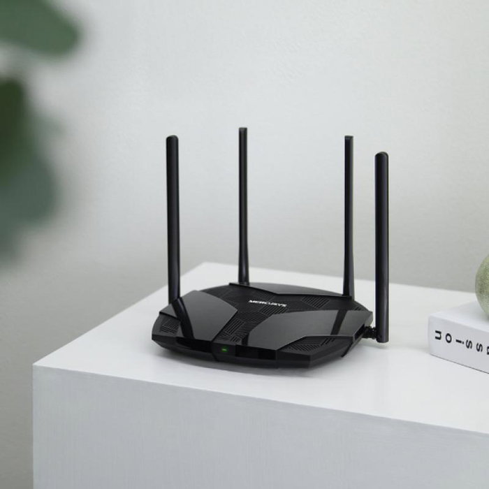 Mercusys MR80X Routeur Wi-Fi 6 AX3000 Gigabit Double Bande, 4 Antennes, Ports Gigabit Ethernet, MU-MIMO, OFDMA