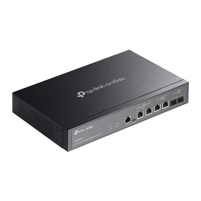 TP-Link | Omada - Commutateur géré L2+ 10 Gigabit - 4 ports 10G RJ45 PoE++ - 2 slots SFP+ - Gestion cloud et web TP-Link | Omada - Commutateur géré L2+ 10 Gigabit - 4 ports 10G RJ45 PoE++ - 2 slots SFP+ - Gestion cloud et web