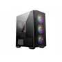 MSI MAG Forge M100R - Boîtier PC Gaming - Moyen Tour - Noir - avec 4 ventilateurs ARGB 120 mm, panneau latéral en verre trempé, Micro-ATX