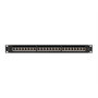 Lanberg Patch Panel 24 Ports Cat7 1U Noir - Gestion de Câbles - PPS7-1024-B