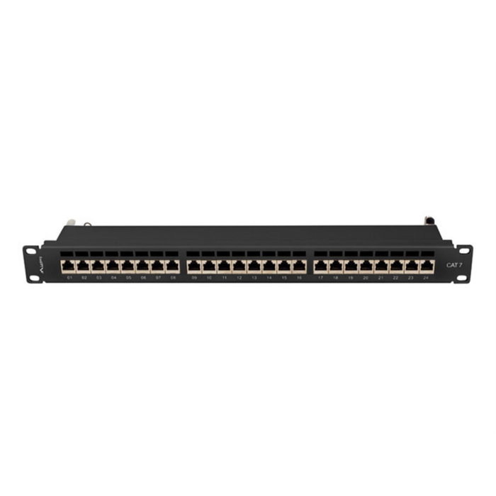 Lanberg Patch Panel 24 Ports Cat7 1U Noir - Gestion de Câbles - PPS7-1024-B