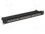 Lanberg Patch Panel 24 Ports Cat.7 FTP 1U 19 pouces Noir